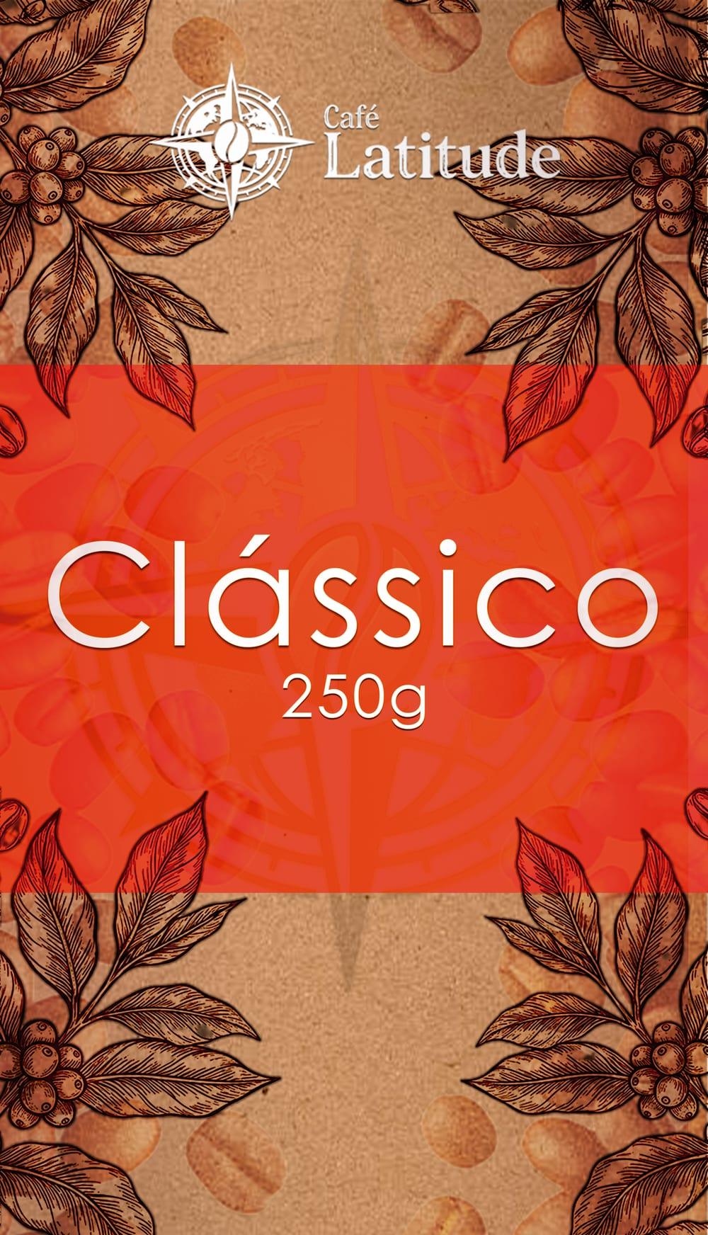Rótulo do Café Latitude Clássico, embalagem 250g
